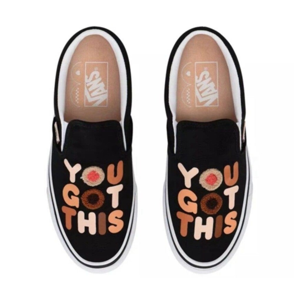 Vans YOU GOT THIS Breast Cancer Awareness Classic Slip-On Shoes W6.5 M5